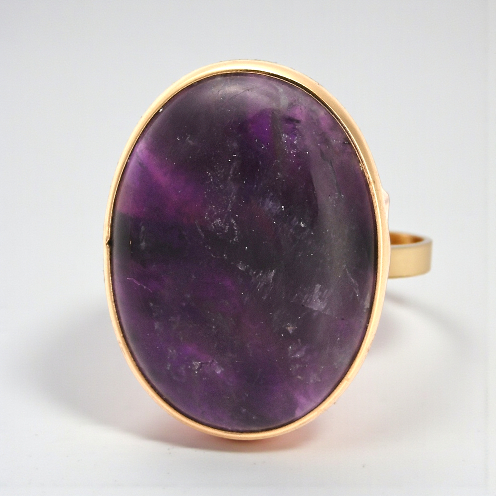 chunky oval amethyst crystal ring wholesale Canada