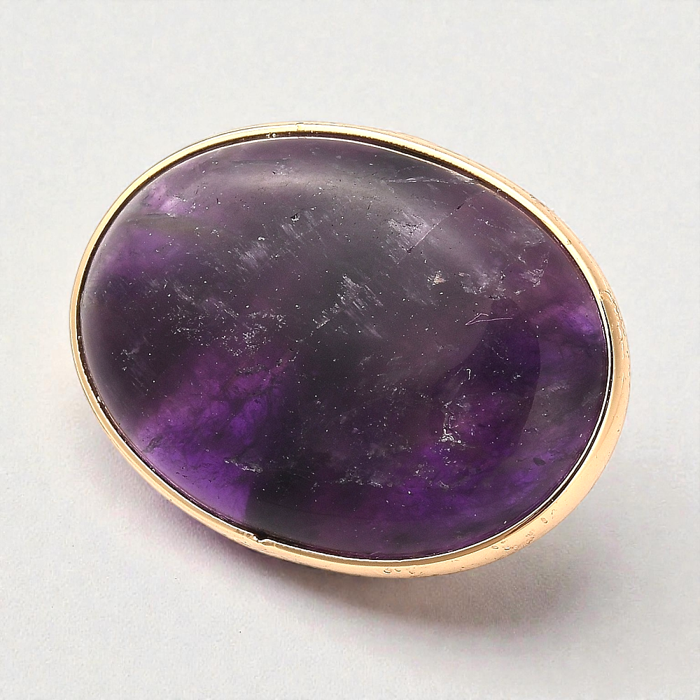 chunky oval amethyst crystal ring crystal ring supplier Canada