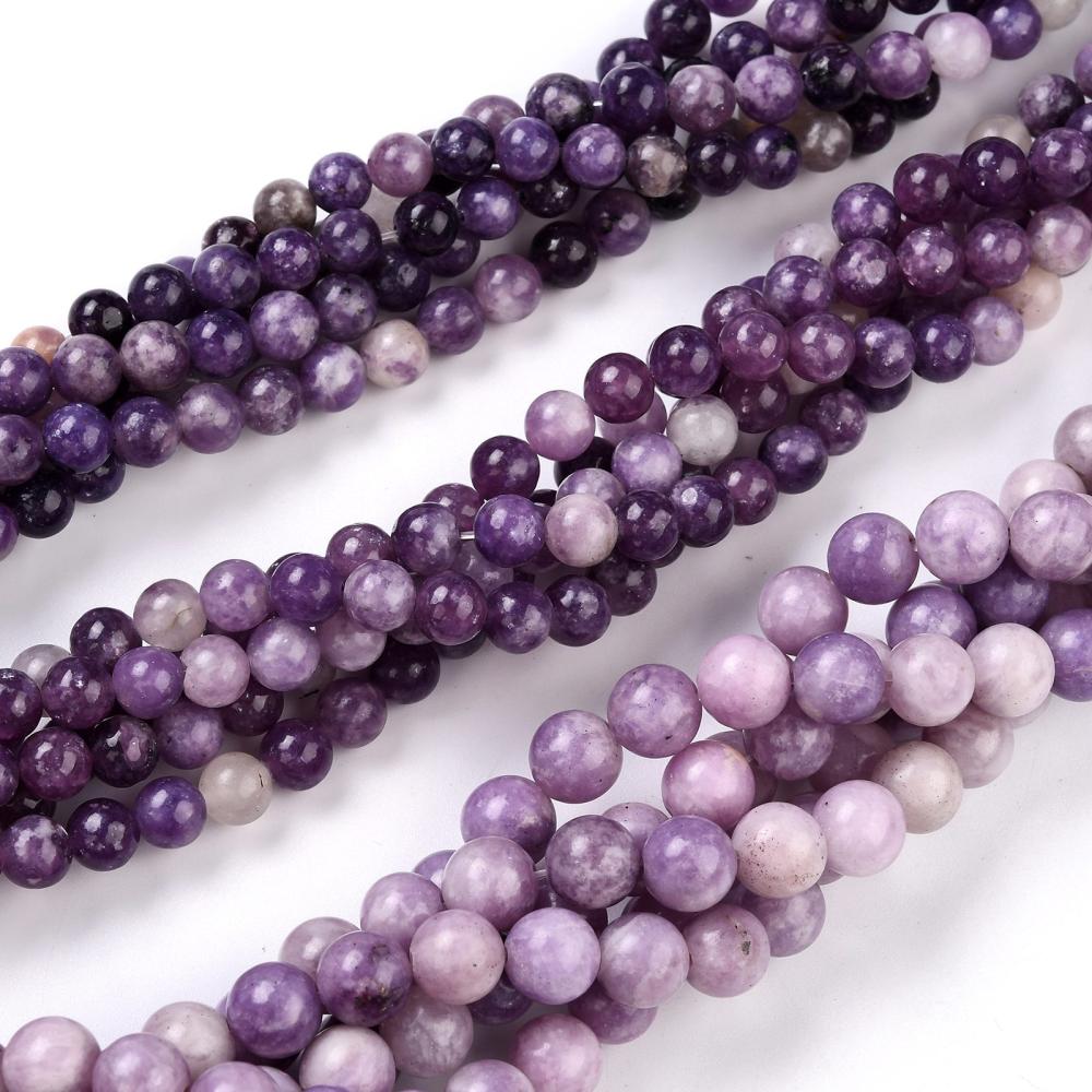 Lepidolite Beads gemstone bead strand wholesale listing