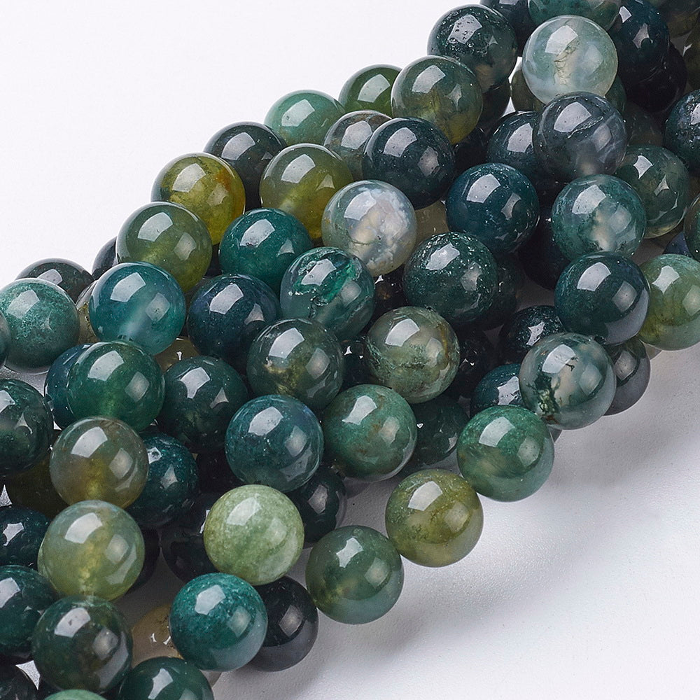 Moss Agate Beads gemstone bead strand wholesale listing
