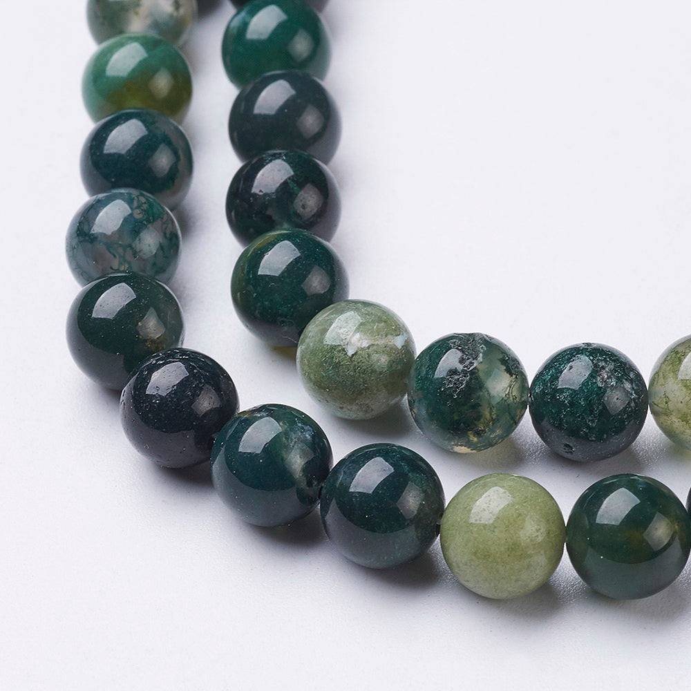 Moss Agate Beads gemstone bead strand product image