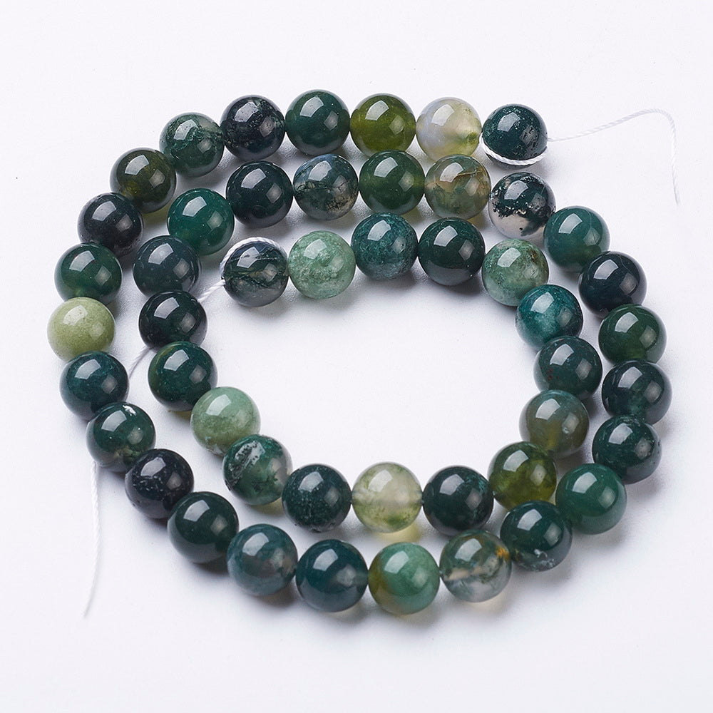 Moss Agate Beads gemstone bead strand product image