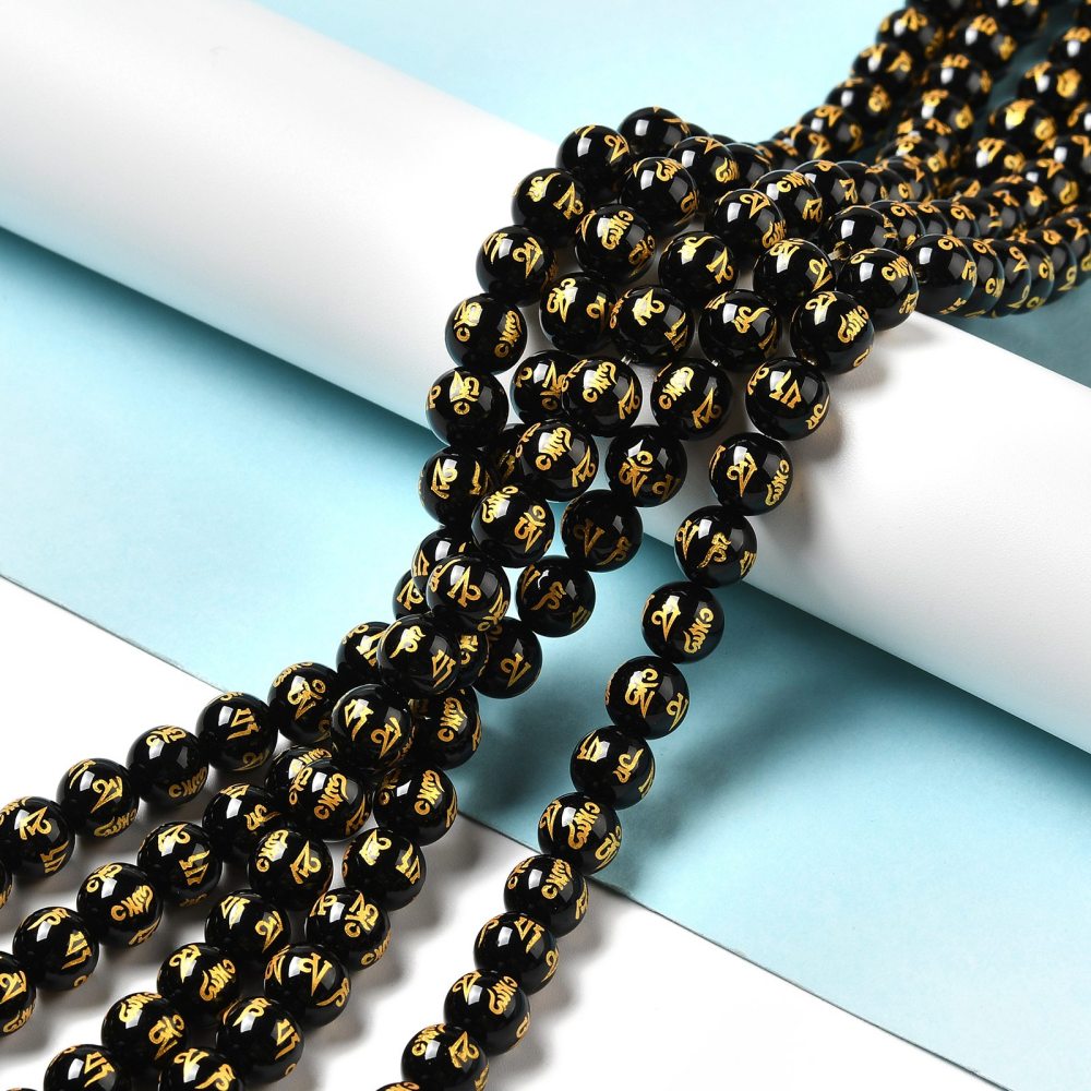 Om Mani Padme Hum Beads gemstone bead strand product image