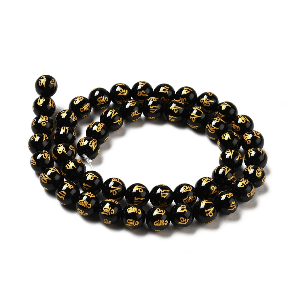 Om Mani Padme Hum Beads gemstone bead strand product image