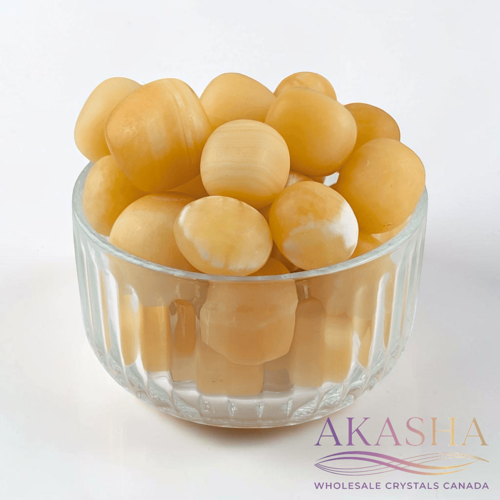 Intuitively selected Orange Calcite stone
