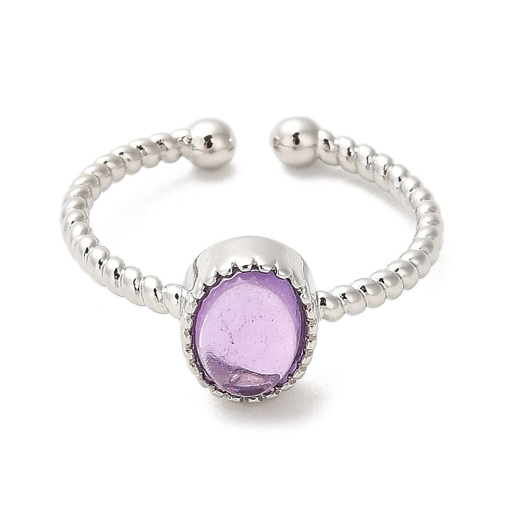 oval amethyst crystal ring wholesale Canada