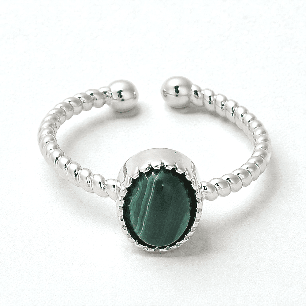 oval malachite crystal ring wholesale Canada