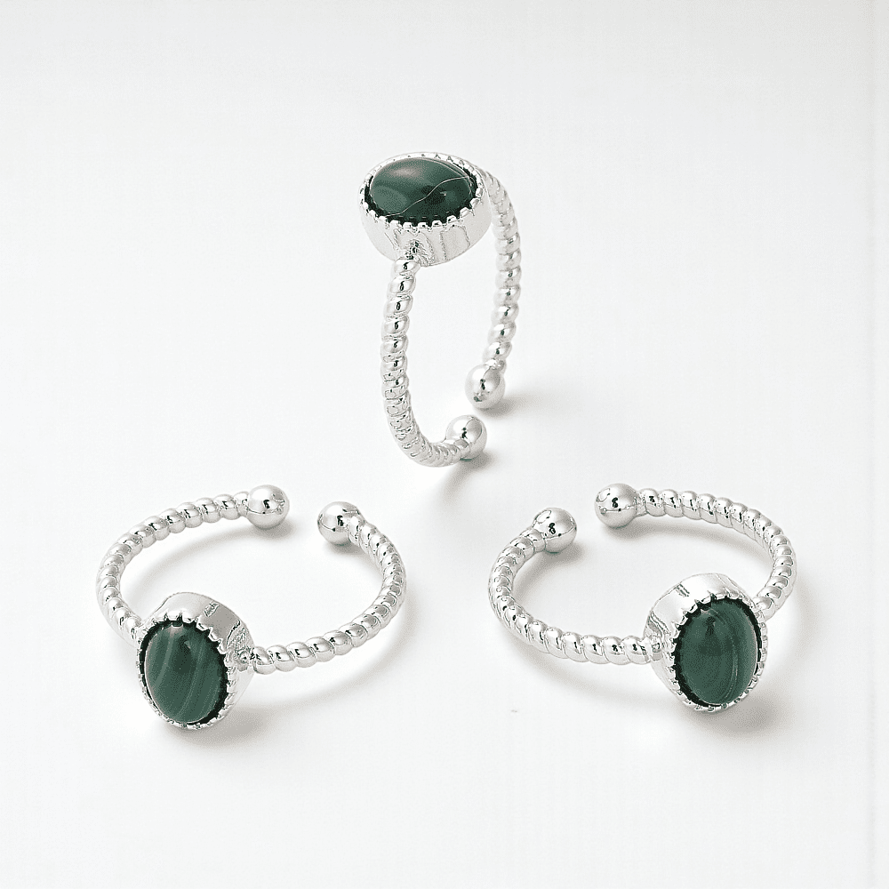 oval malachite crystal ring crystal ring supplier Canada