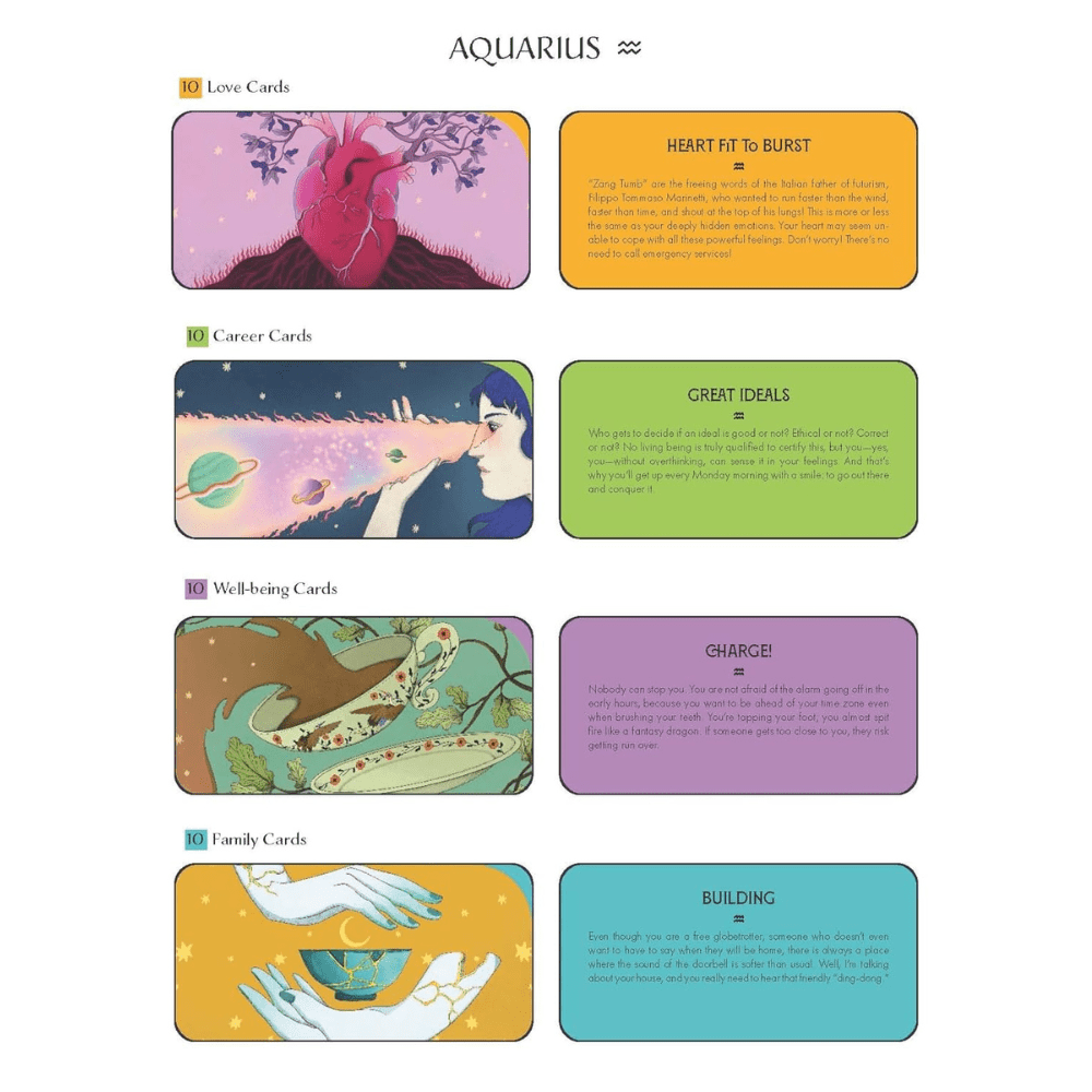 Pocket Zodiac: Aquarius by Robert Jones oracle card deck