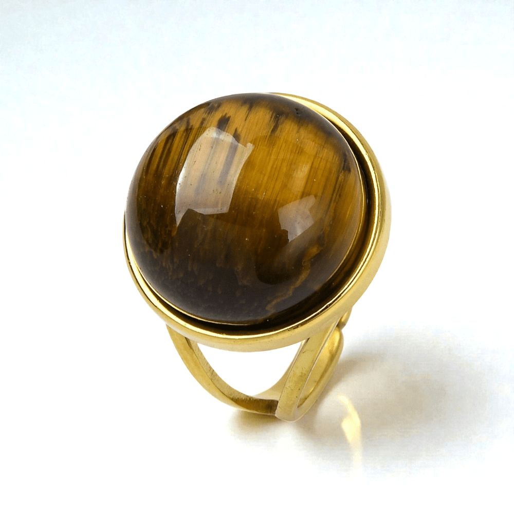 tiger eye ring solar plexus chakra confidence. Shop now with Zen Collection Metaphysical store in Barrie. In-store or online