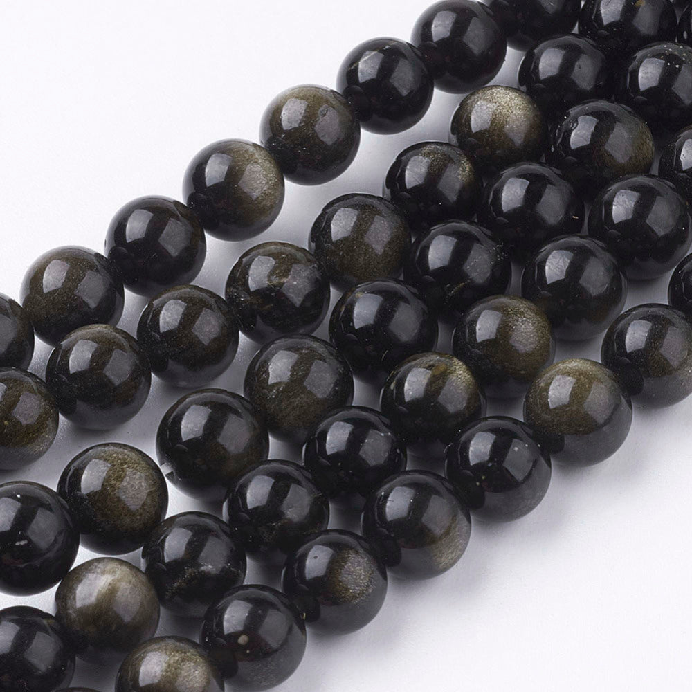Sheen Black Obsidian Beads gemstone bead strand wholesale listing