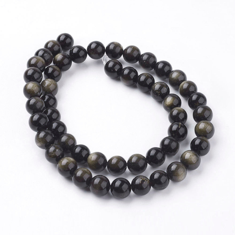 Sheen Black Obsidian Beads gemstone bead strand product image
