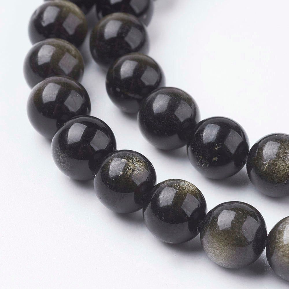 Sheen Black Obsidian Beads gemstone bead strand product image