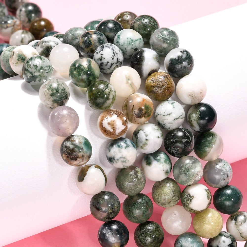 Tree Agate Beads gemstone bead strand product image