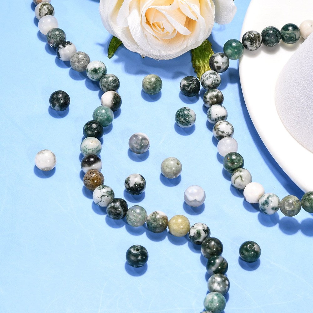 Tree Agate Beads gemstone bead strand product image