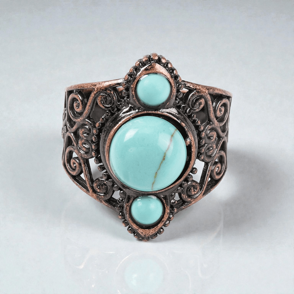 turquoise style ring throat chakra communication available at Zen Collection Metaphysical store in Barrie. Shop in-store or online now.