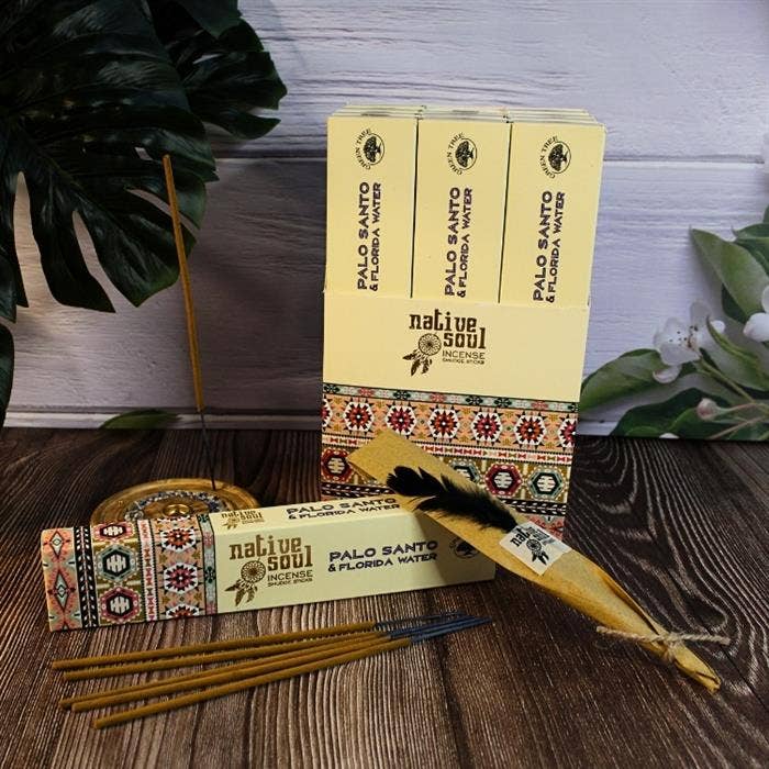 Green Tree Native Soul Palo Santo + Floridawater 15gr incense sticks wholesale listing