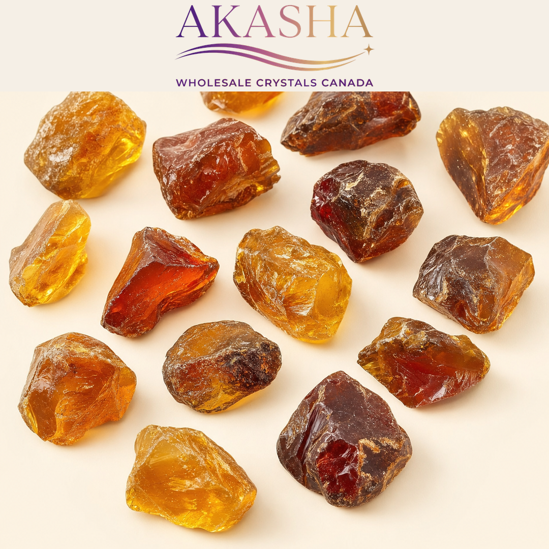 natural amber available at Akasha Wholesalers Canada
