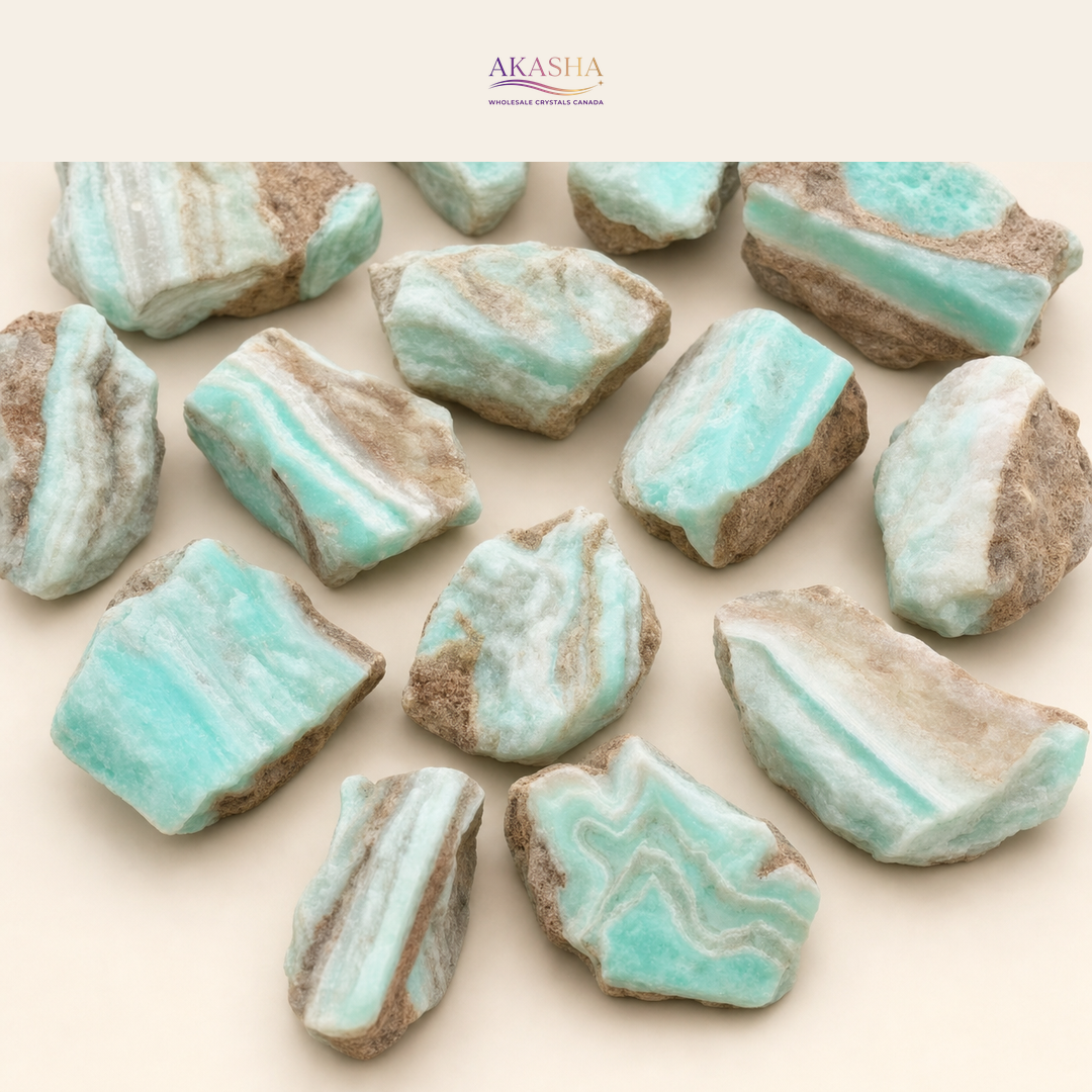 Hemimorphite Raw Crystals available for wholesale prices at Akasha Canadian Crystal Wholesalers