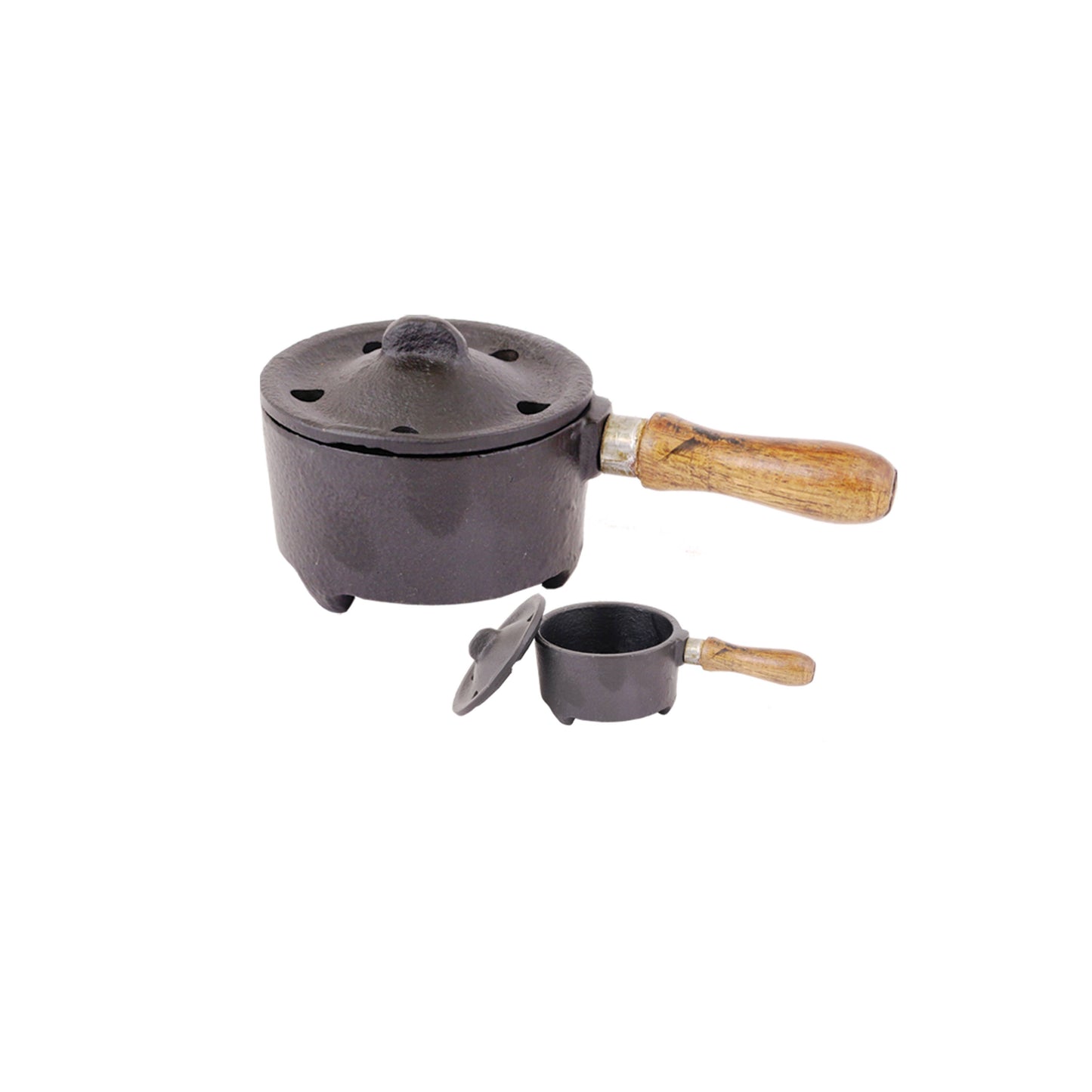 Iron Charcoal Burner with Wood Handle product image