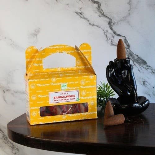 Satya Sandalwood Backflow Dhoop Cones backflow cones wholesale listing