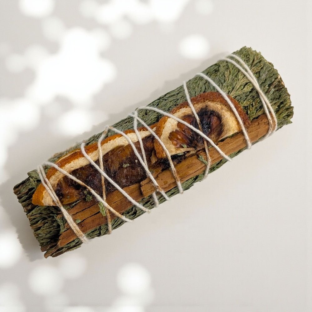 cedar orange and cinnamon smudge bundle cleansing supplies Canada wholesale