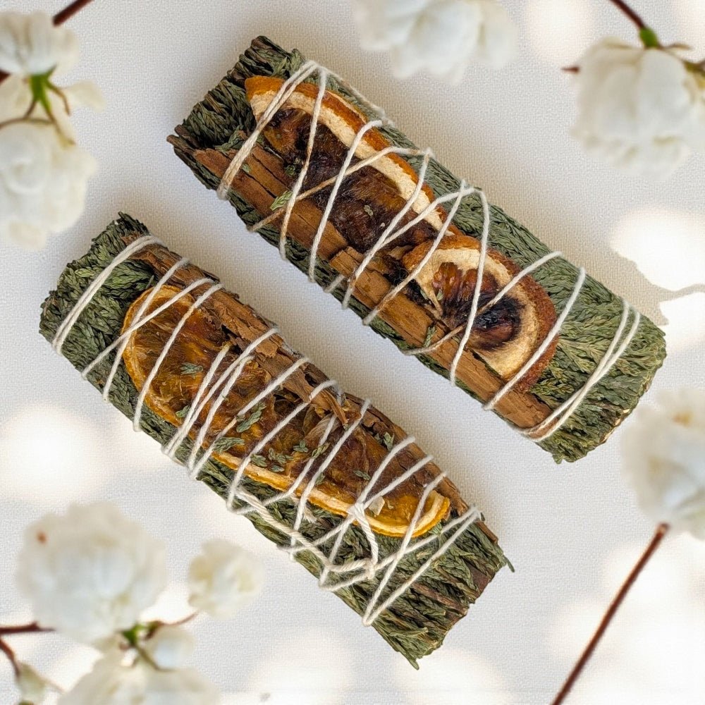 cedar orange and cinnamon smudge bundle retail ready wholesale Canada
