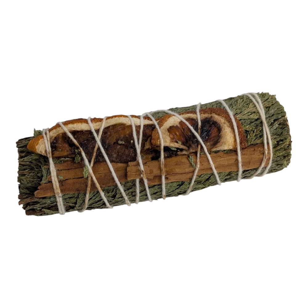 cedar orange and cinnamon smudge bundle spiritual supply supplier Canada