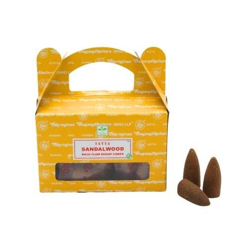 Satya Sandalwood Backflow Dhoop Cones backflow cones wholesale listing
