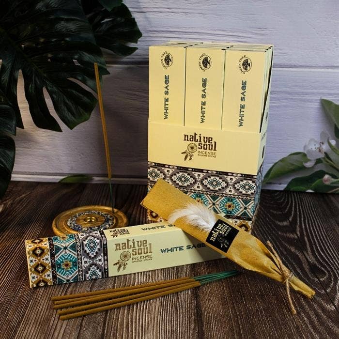 Green Tree Native Soul White Sage Incense 15 Grams incense sticks wholesale listing