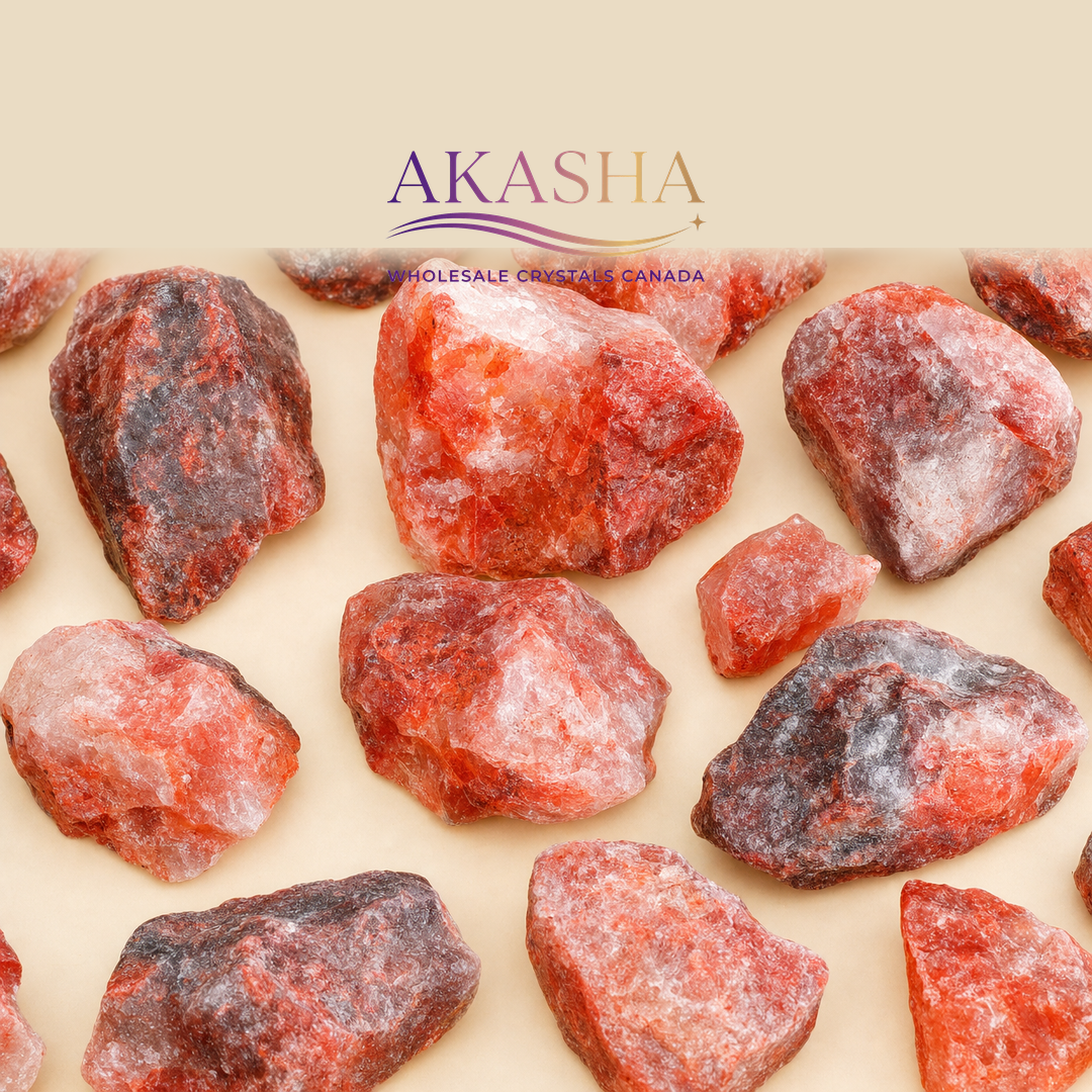fire quartz crystals available from Akasha Wholesale Crystals Canada