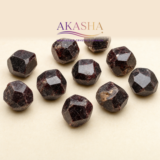 garnet crystals available at Akasha Wholesale Crystals Canada
