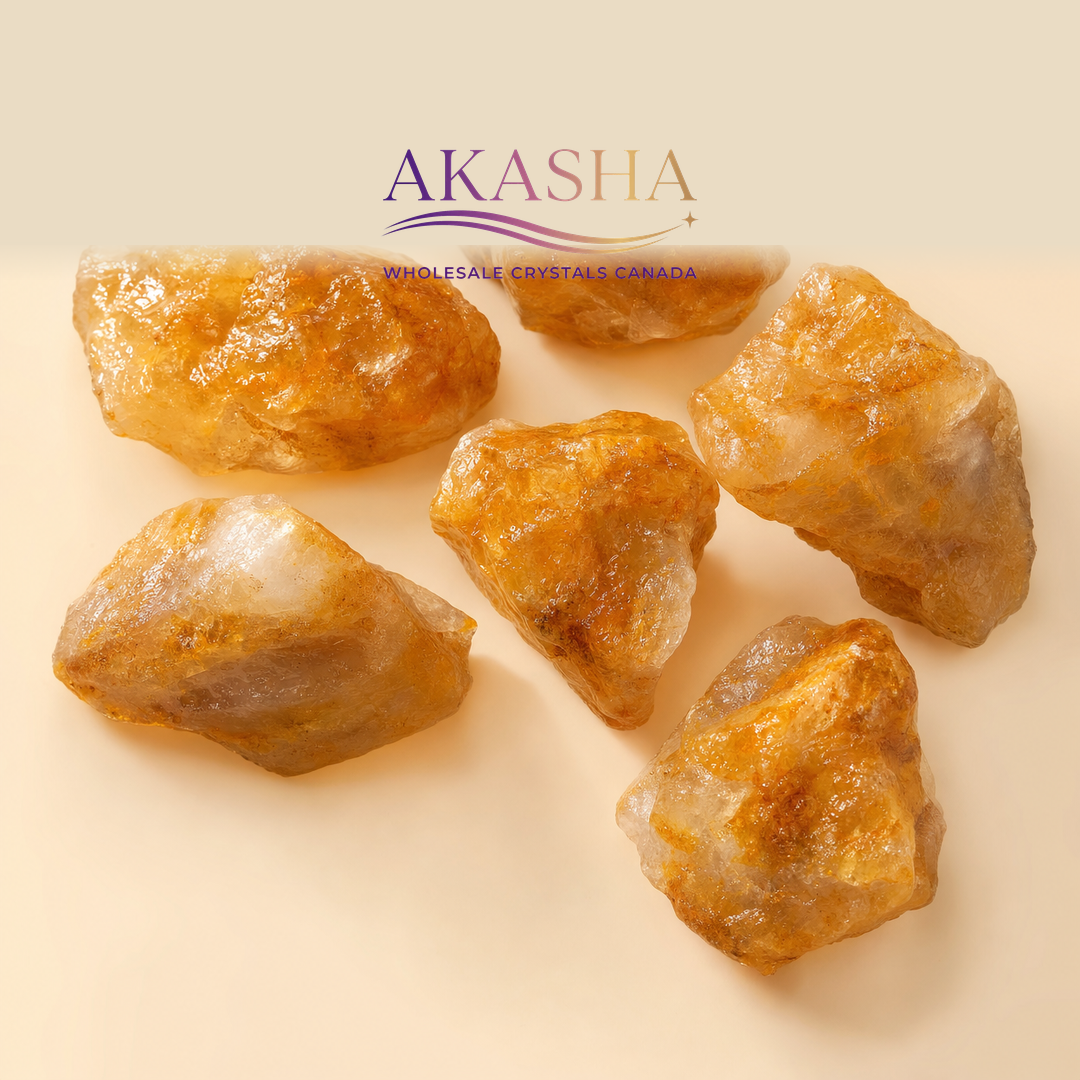 raw golden healer crystals available at Akasha Wholesale Crystals Canada
