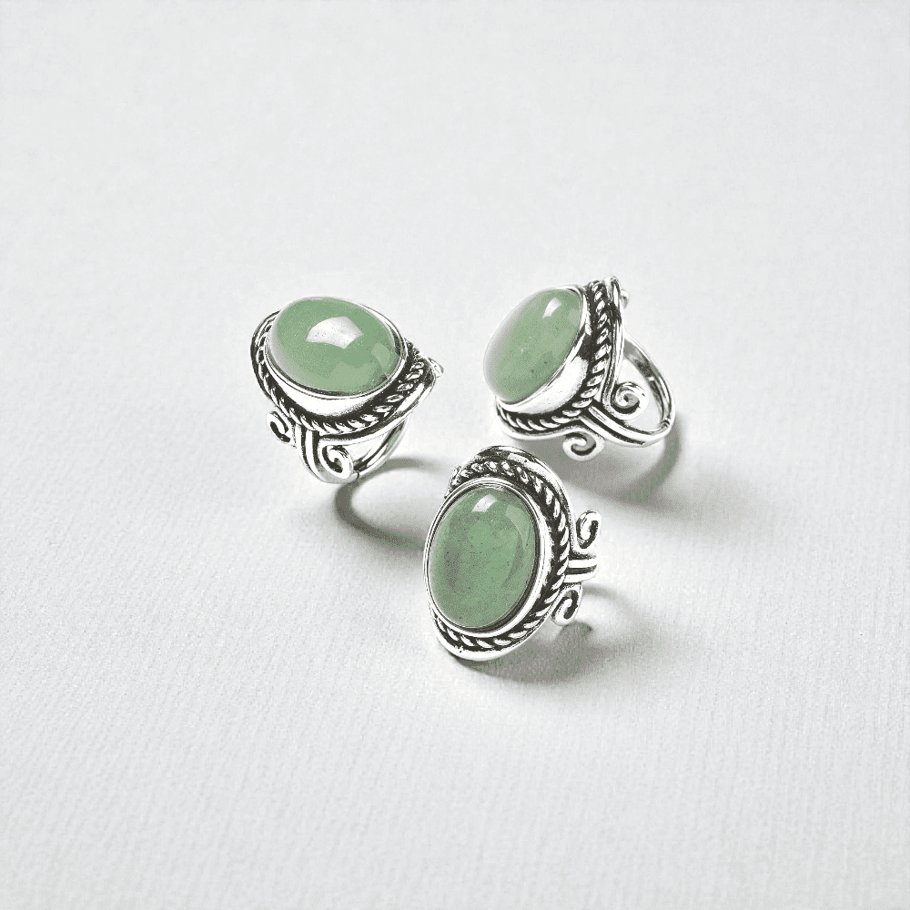 green aventurine wholesale rings available at Akasha Wholesale Crystals Canada