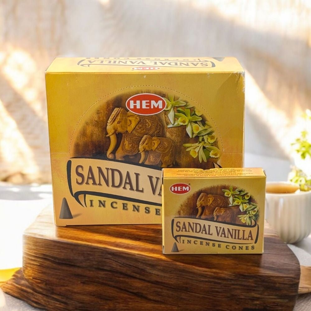 Hem Sandal Vanilla Incense Cones product image