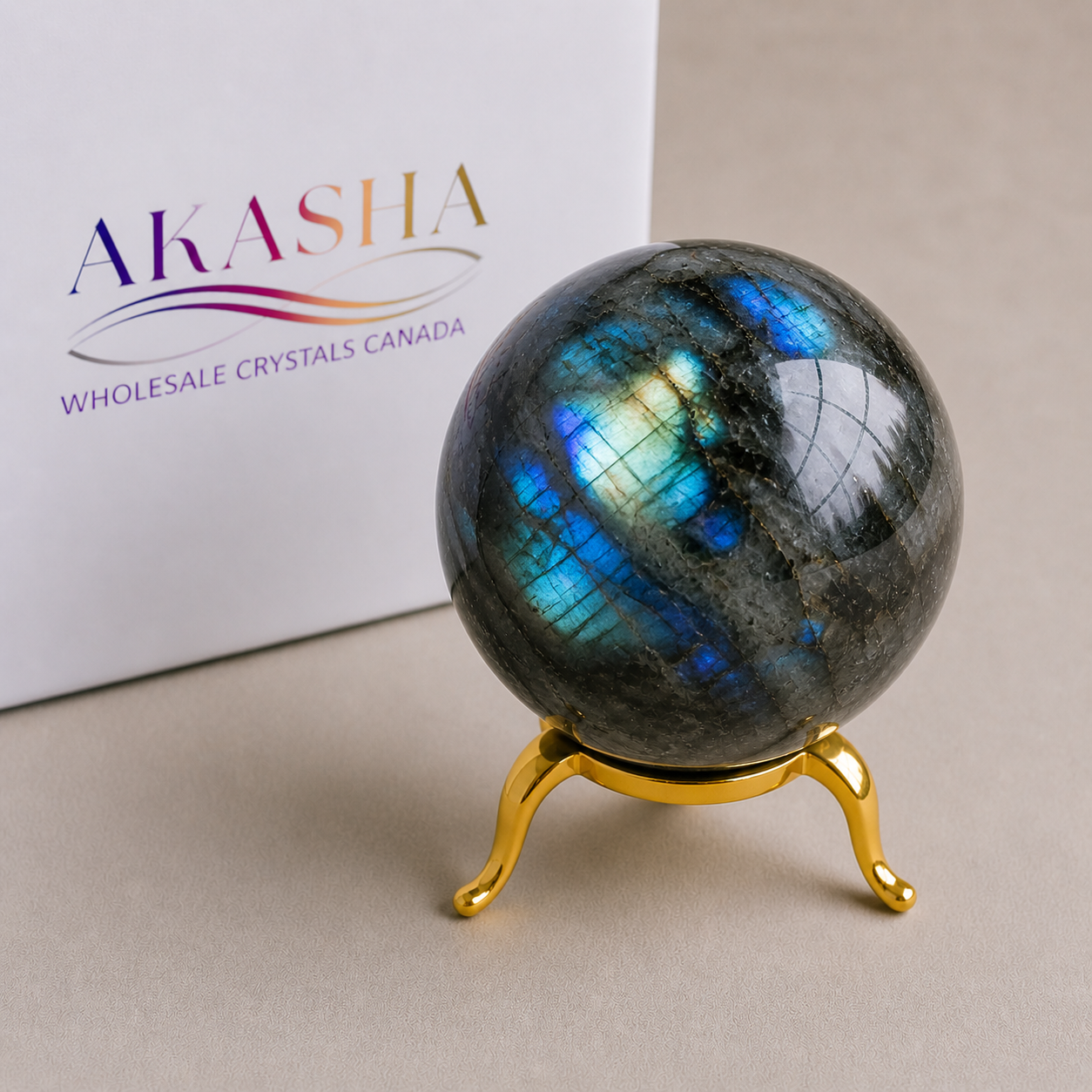Wholesale Blue Flash Labradorite Spheres Canada