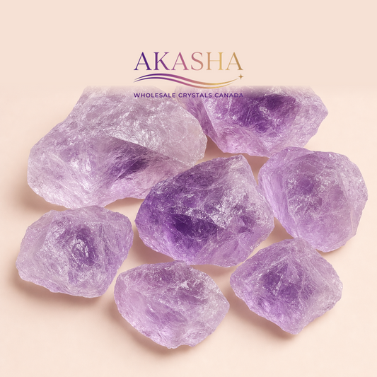 amethyst crystals available at Akasha Wholesale Crystals Canada