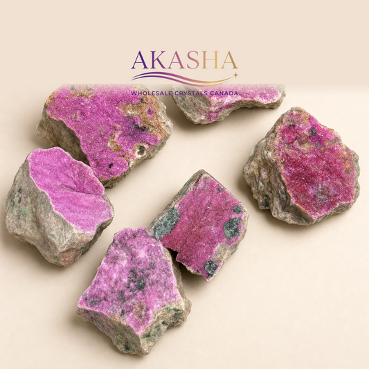 pink cobalt crystals available at Akasha Wholesale Crystals Canada