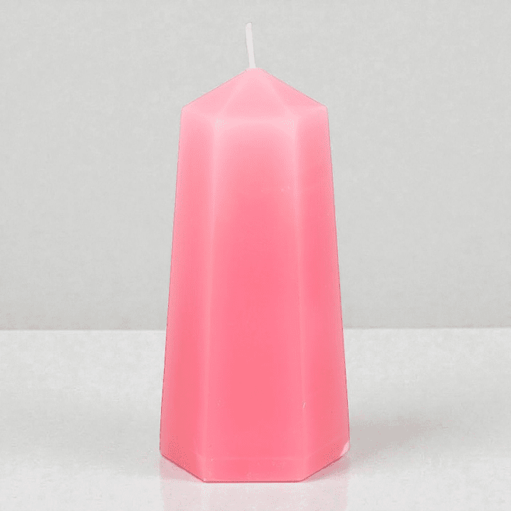 Pink Love Candle with Rose Quartz Crystal intention candle wholesale listing