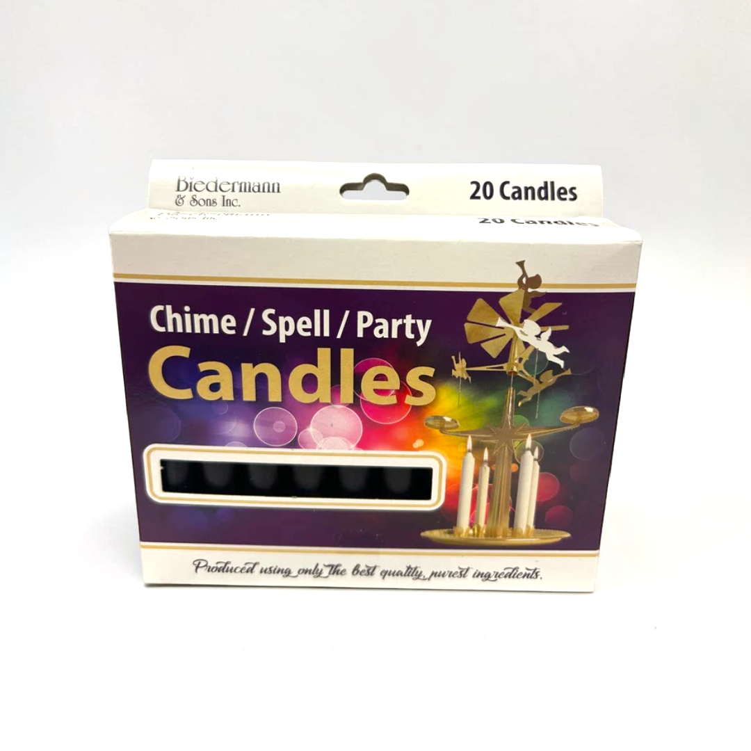 Black Chime Candles Pack of 20