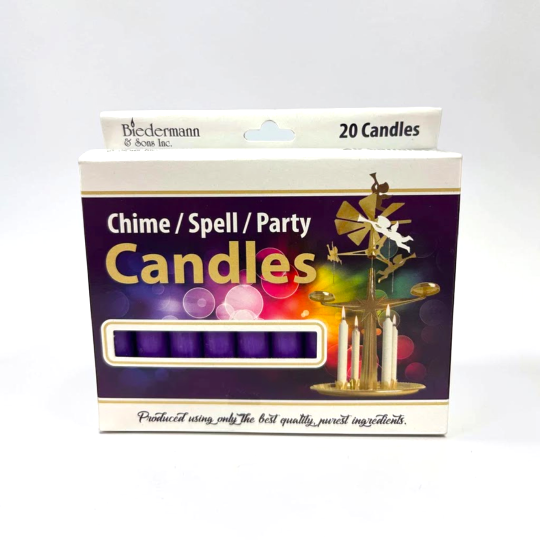 Dark Purple Chime Candles Pack of 20