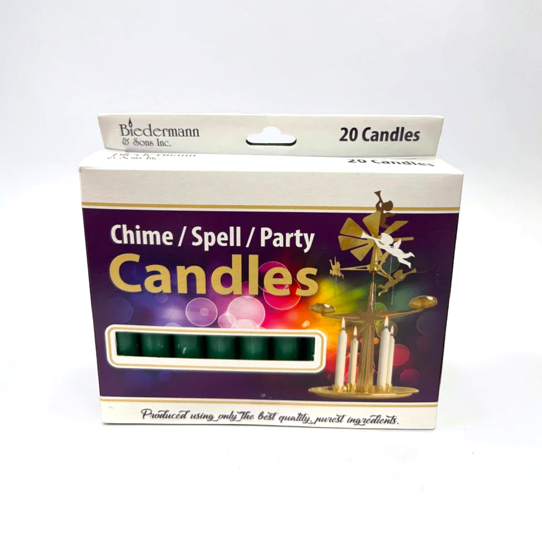Dark Green Chime Candles Pack of 20