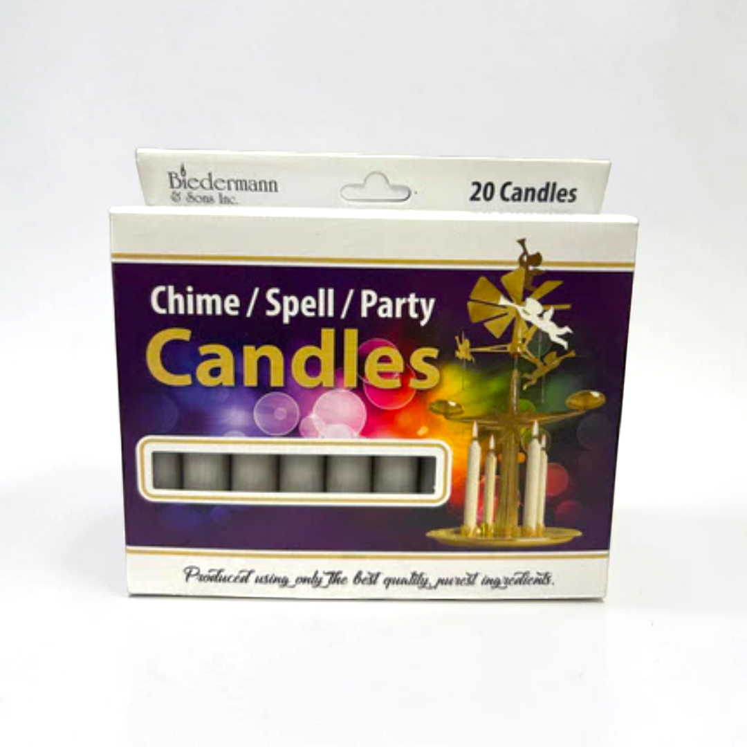 Grey Chime Candles Pack of 20