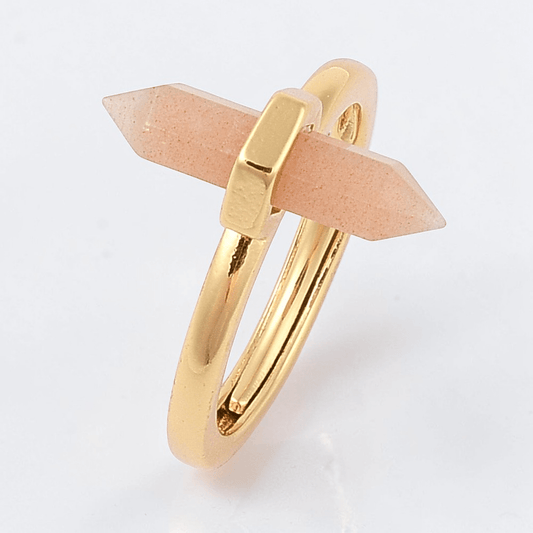 sunstone crystal ring available at  wholesale crystals Canada