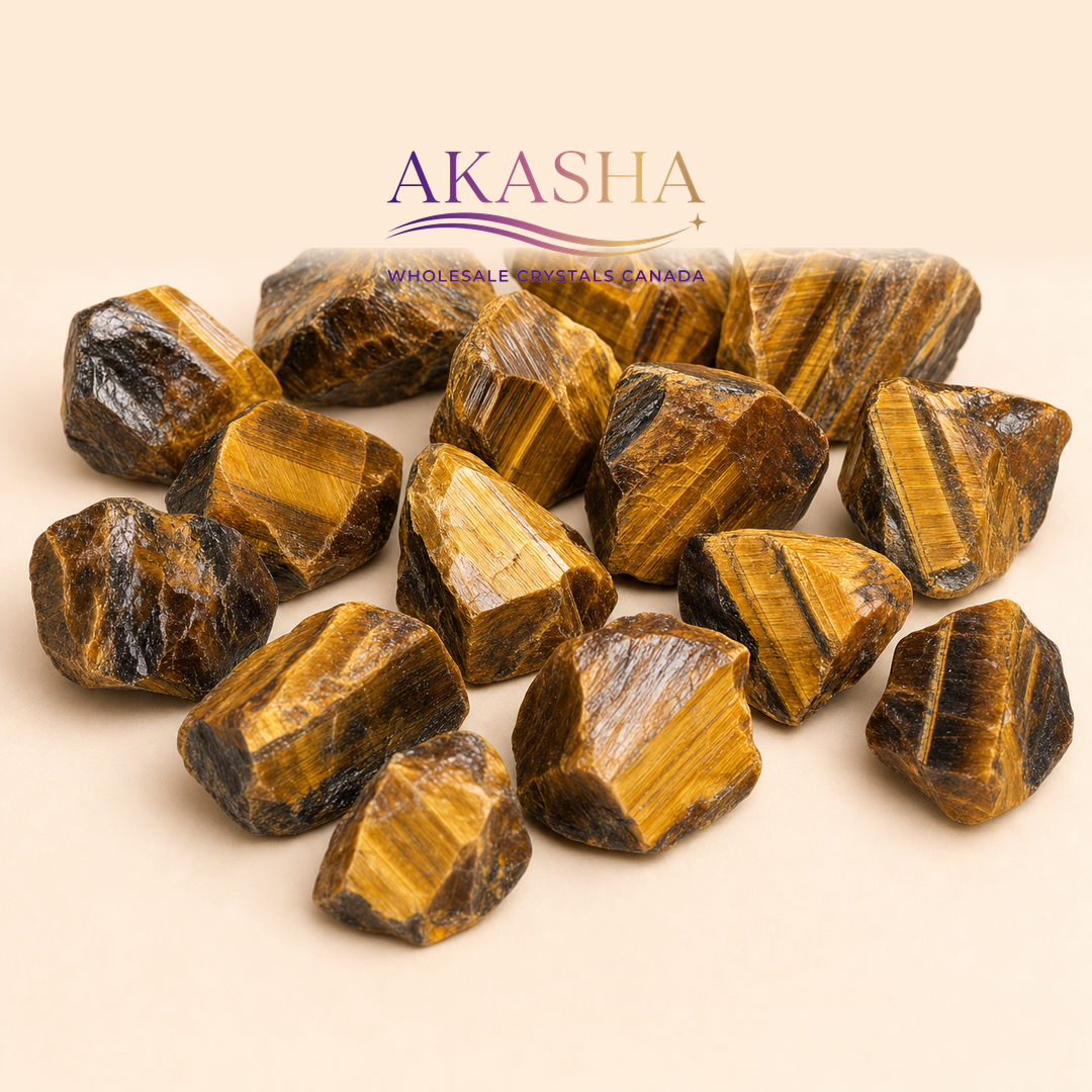 tigers eye crystals available at Akasha Wholesale Crystals Canada