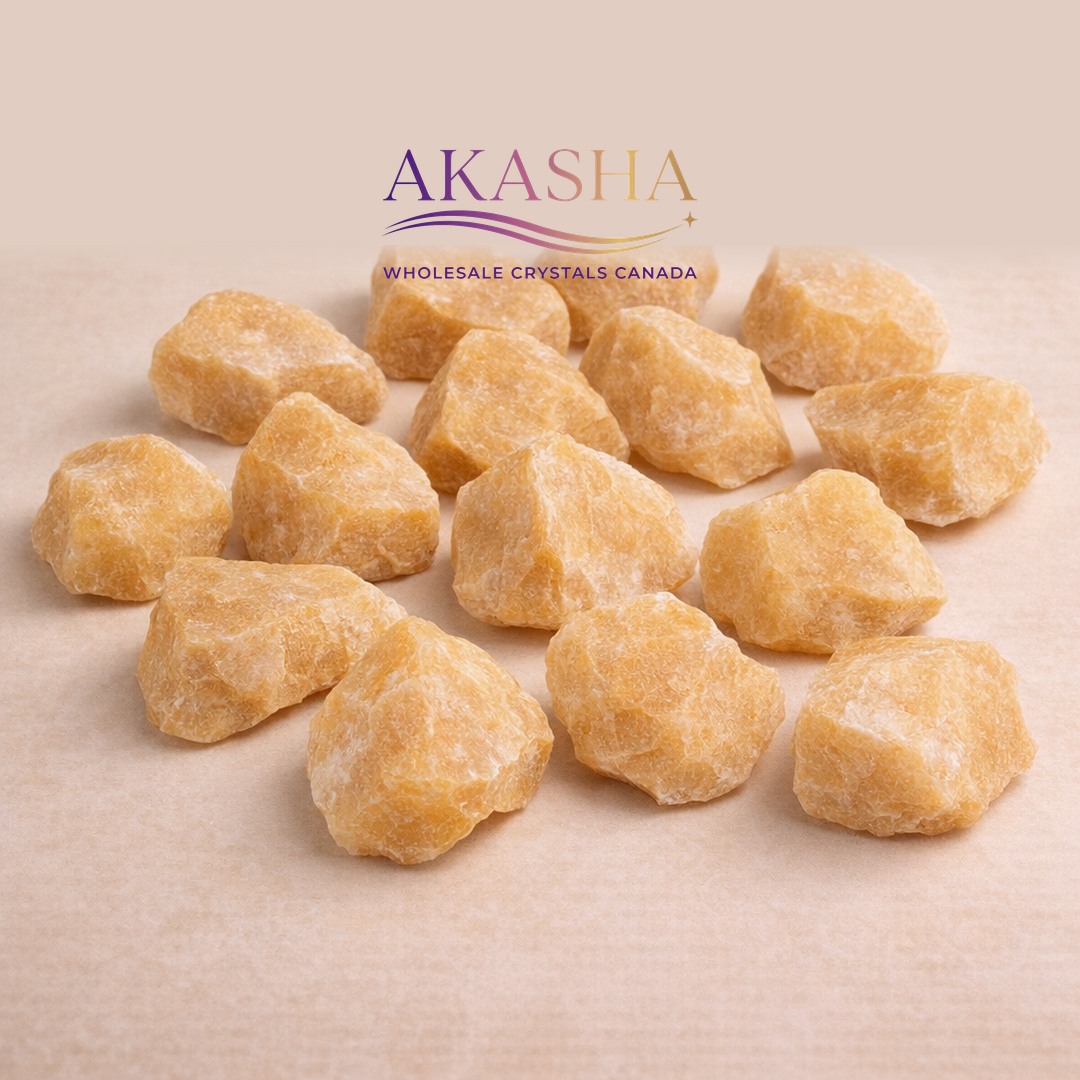 yellow aventurine crystals available at Akasha Wholesale Crystals Canada