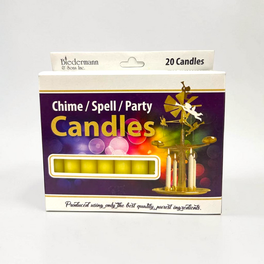 yellow chime candles available at Akasha Wholesale Crystals Canada