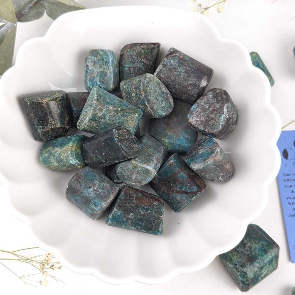 Blue Apatite Tumbles - Zen Collection