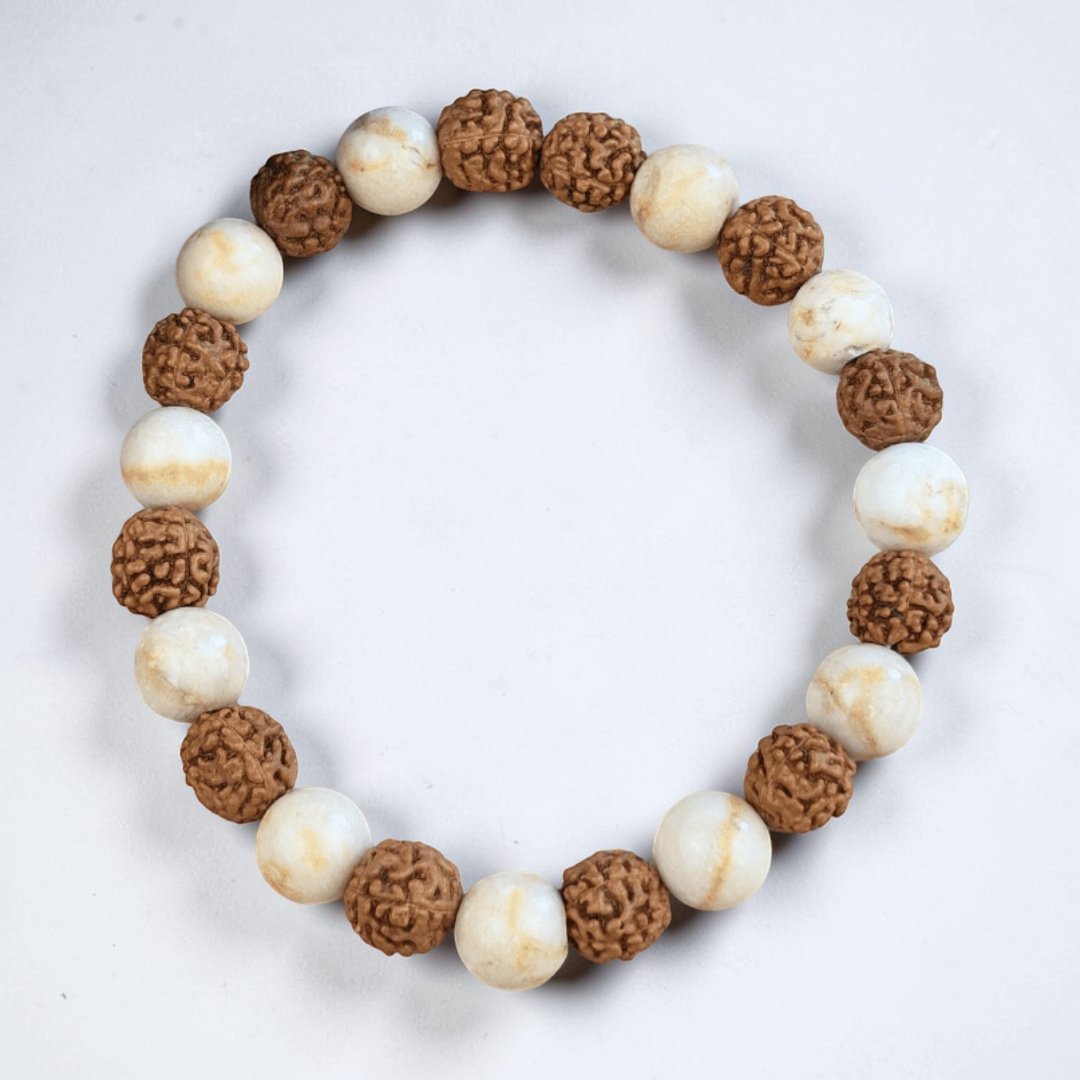 Rudraksha and Fossil Bracelet image 1 wholesale product photo by Akasha Wholesale
