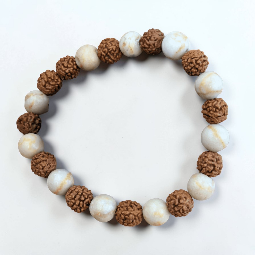 Rudraksha and Fossil Bracelet image 3 wholesale product photo by Akasha Wholesale